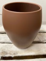 Moderne Keramik-Vase 21cm | Matt-Braun / Terracotta | NEU