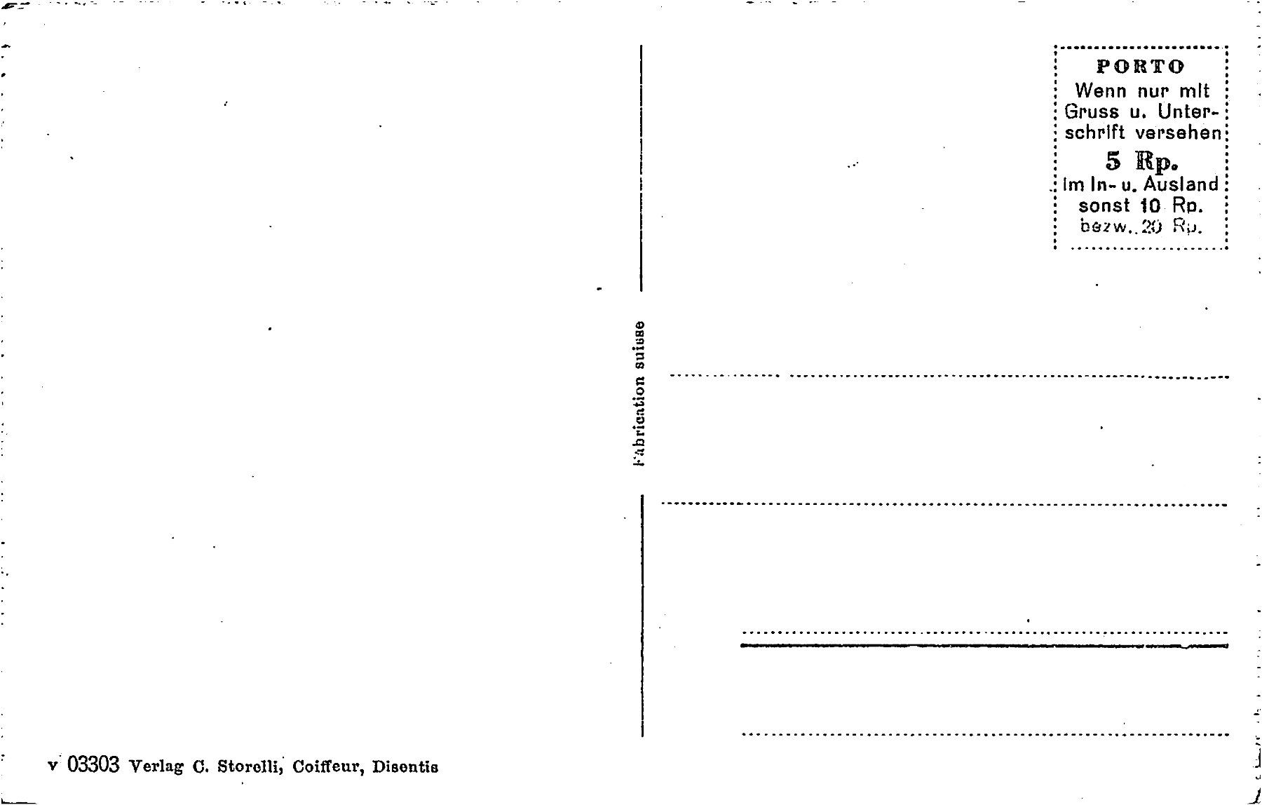 Cartoline postali: 2x Disentis – Usato da Ottikon b.Kemptth. venduto da Neptun1974 1