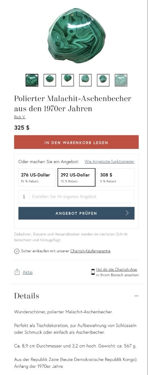 Mineralien & Heilsteine: Malachit Edelstein - Schale – Neu (gemäss Beschreibung) aus Männedorf von Maru83 4