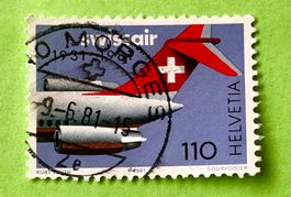 Nr.653 Sonderpostmarken 50 Jahr Swissair GESTEMPELT 1981  ﻿