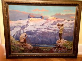 Grosses Ölgemälde "Alpensegen" von L. Erni (1931)