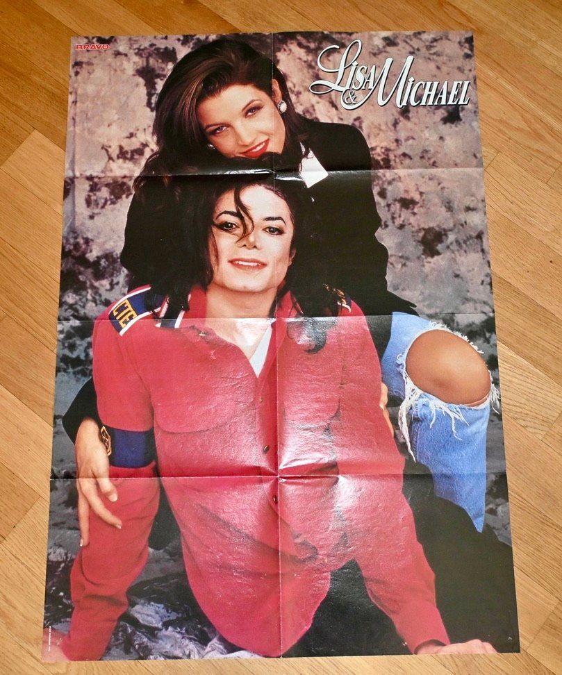 Riviste & Magazine: VINTAGE bravo Poster MICHAEL JACKSON & LISA gross – Usato da Pfaffhausen venduto da mono_rec 1