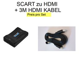 Scart auf HDMI Adapter + 3 Meter HDMI Kabel
