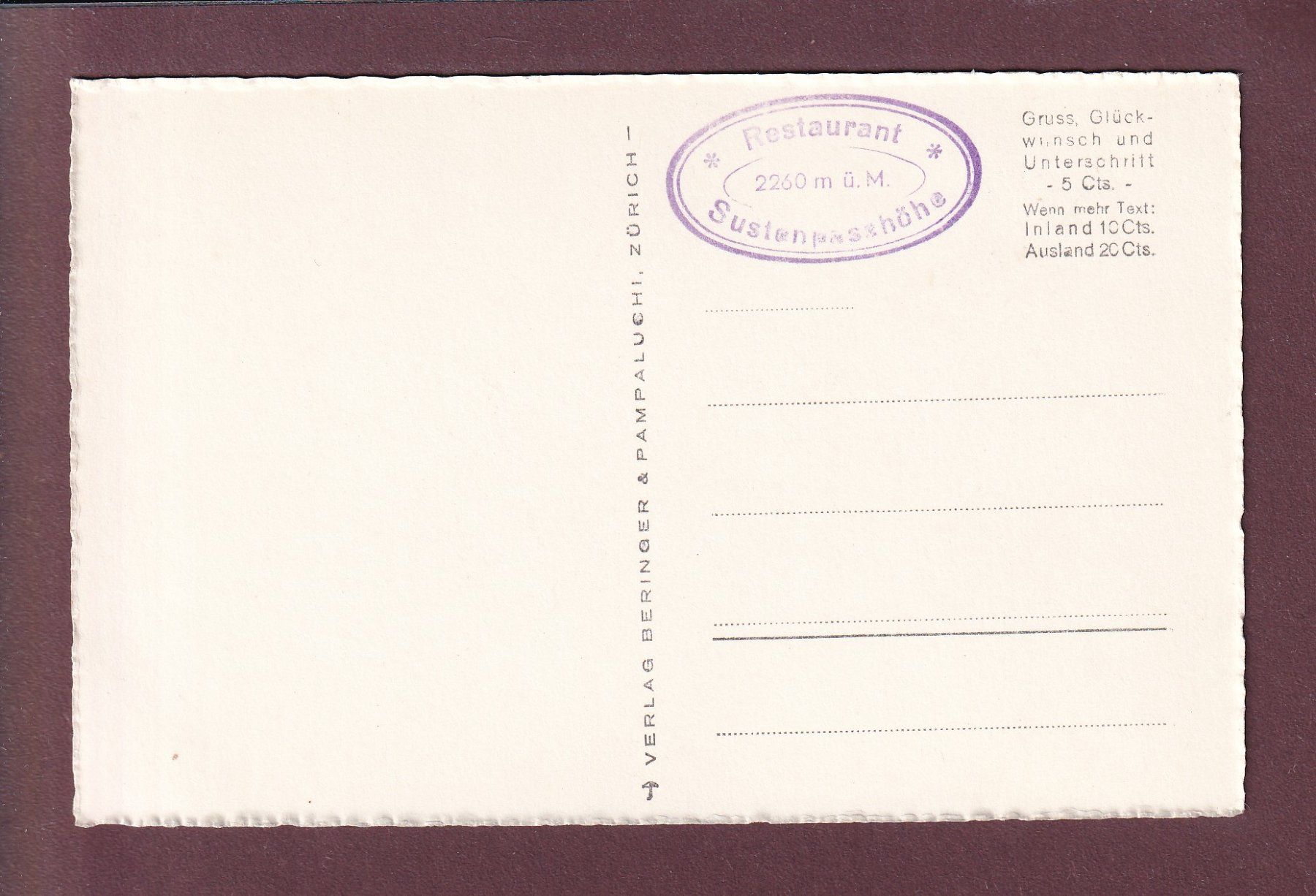 Cartes postales: SUSTENSTRASSE - Hotel Steingletscher – D'occasion à Pully par nicecards 1