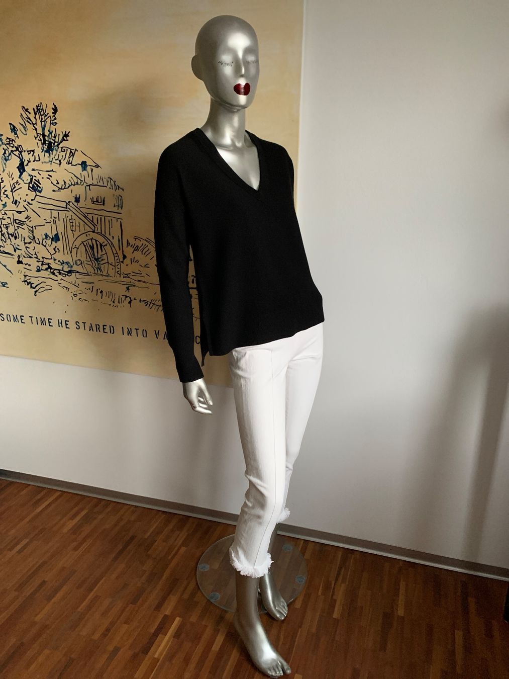 Pulls & Sweat-shirts: Rag & Bone: Schwarzer Merino-Pullover mit V-Ausschnitt, S – Neuf (Voir description) à Luzern par paulablue 6