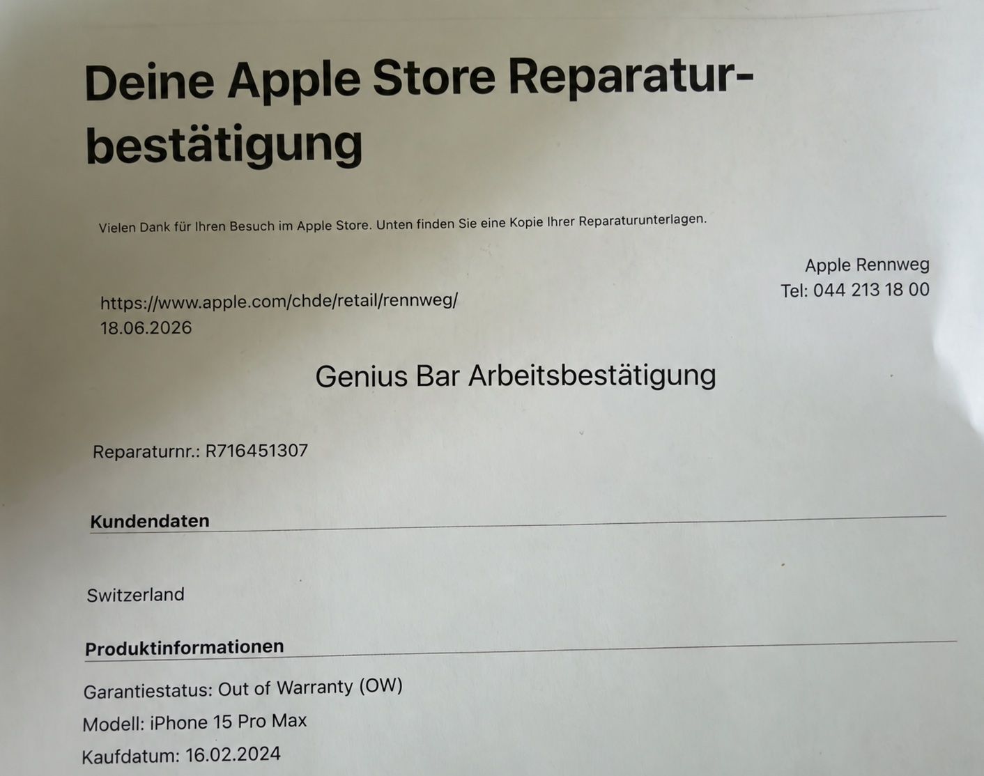 Apple Portables: iPhone 15 Pro Max 256 GB Black Titanium – D'occasion à Baden par doe_pr57 5