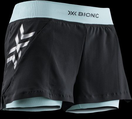 X-BIONIC Women Twyce Race 2in1 Shorts - clearwater/black ...