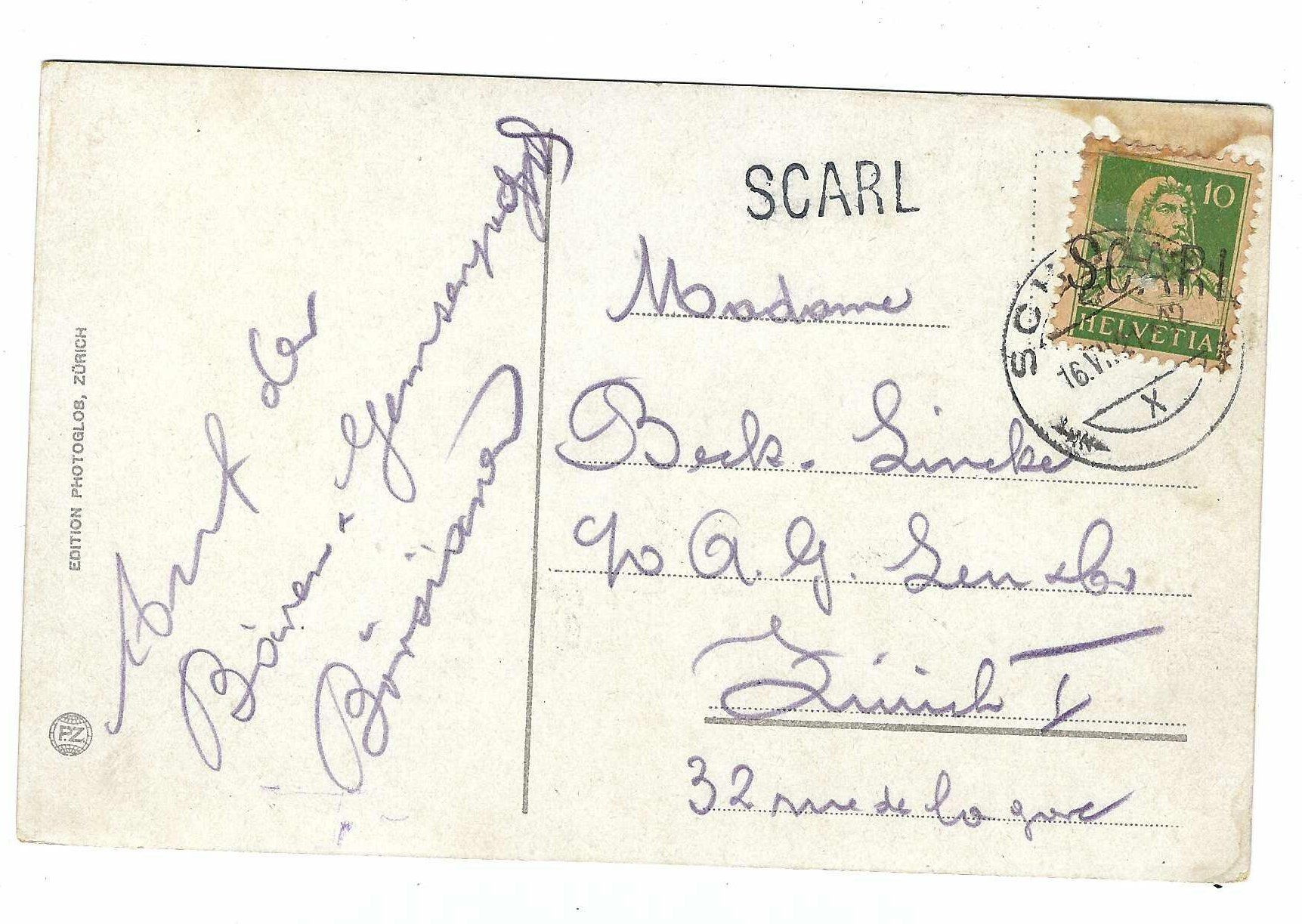 Alle Briefmarken: Stabstempel Scarl / Schuls 1921 kb – Gebraucht aus Aarau von fussball-fussball