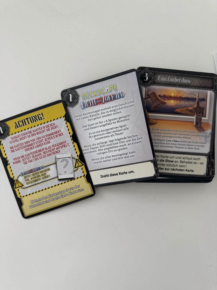 Giochi: Deckscape Hinter dem Vorhang - Escape Room Spiel – Nuovo (secondo la descrizione) da Jona venduto da dar_k2v9 2