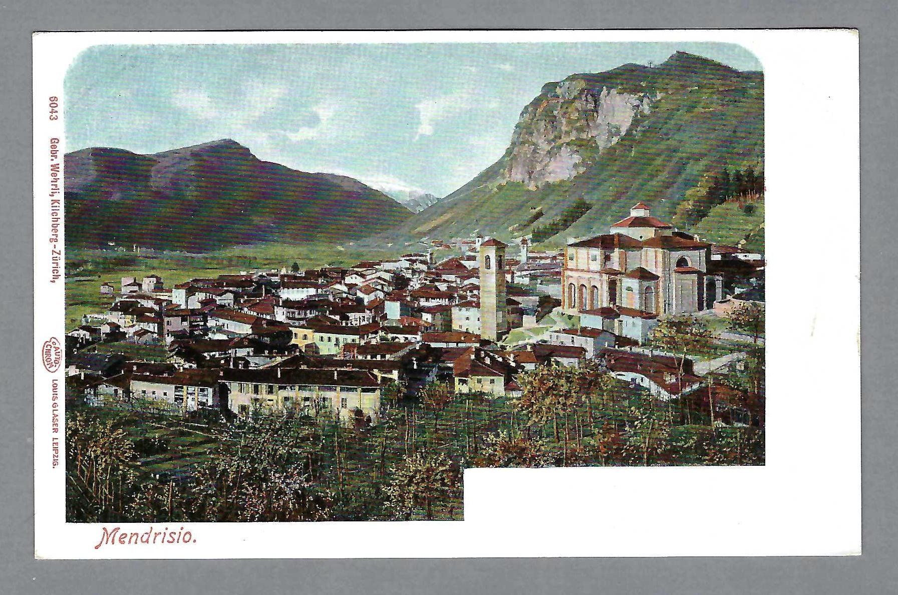 Ansichtskarten: 1902, MENDRISIO, PANORAMA, CROMOLITO – Gebraucht aus Pura von ulisse1957