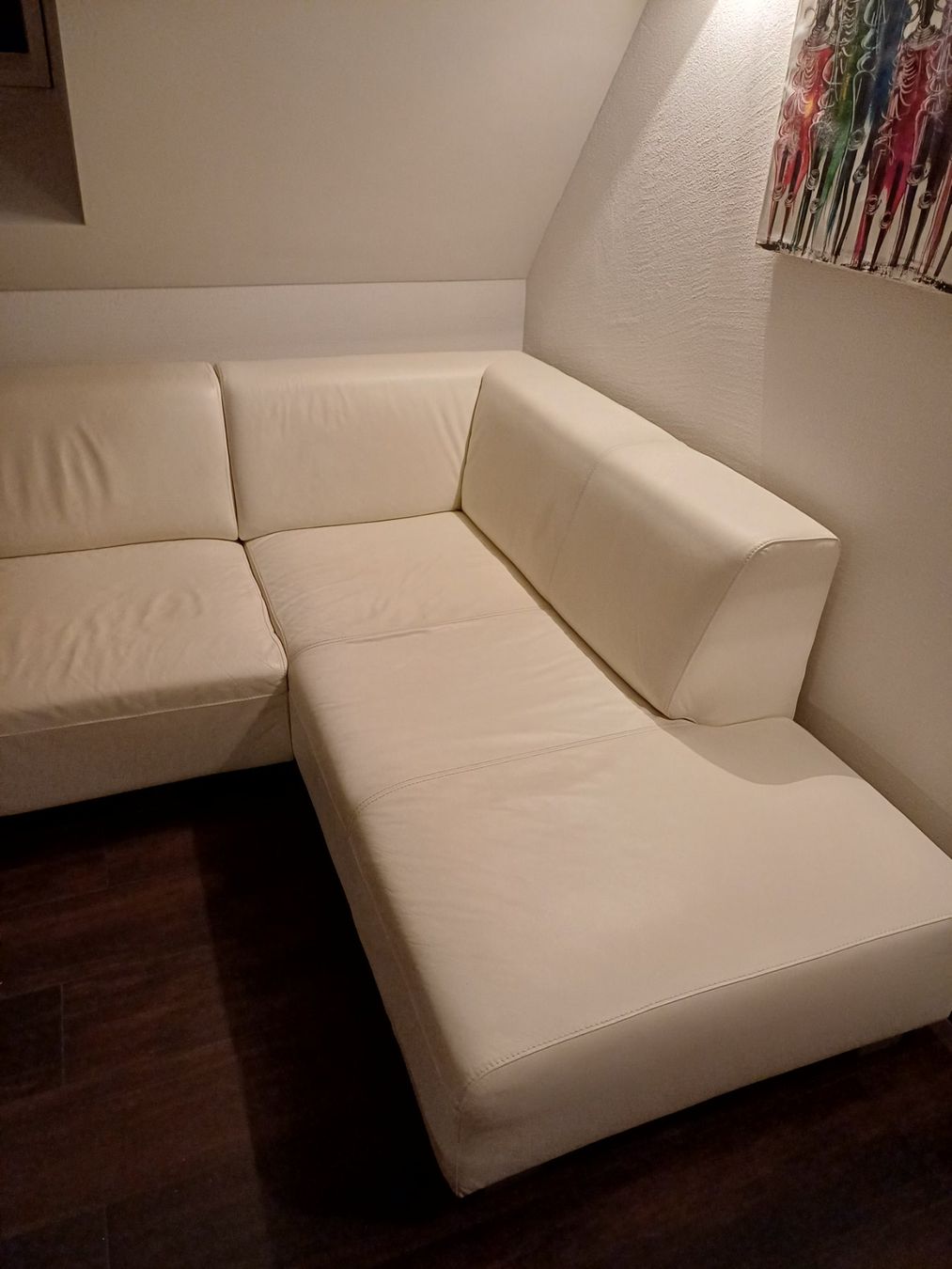 Interio Sofas: Leder-Sofa weiss – D'occasion à Flums par elchapo 3