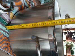 Pentola in inox con coperchio  diametro  53 altezza  33