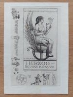 Exlibris Hans Volkert - Original Radierung 1921 signiert