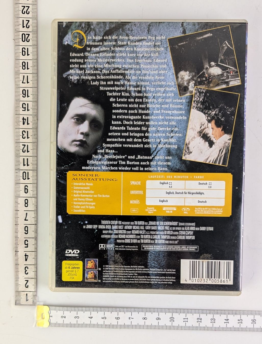 Tutti i DVDs: Edward mit den Scherenhänden DVD - Johnny Depp Klassiker – Usato da Zürich venduto da axolottchen 1