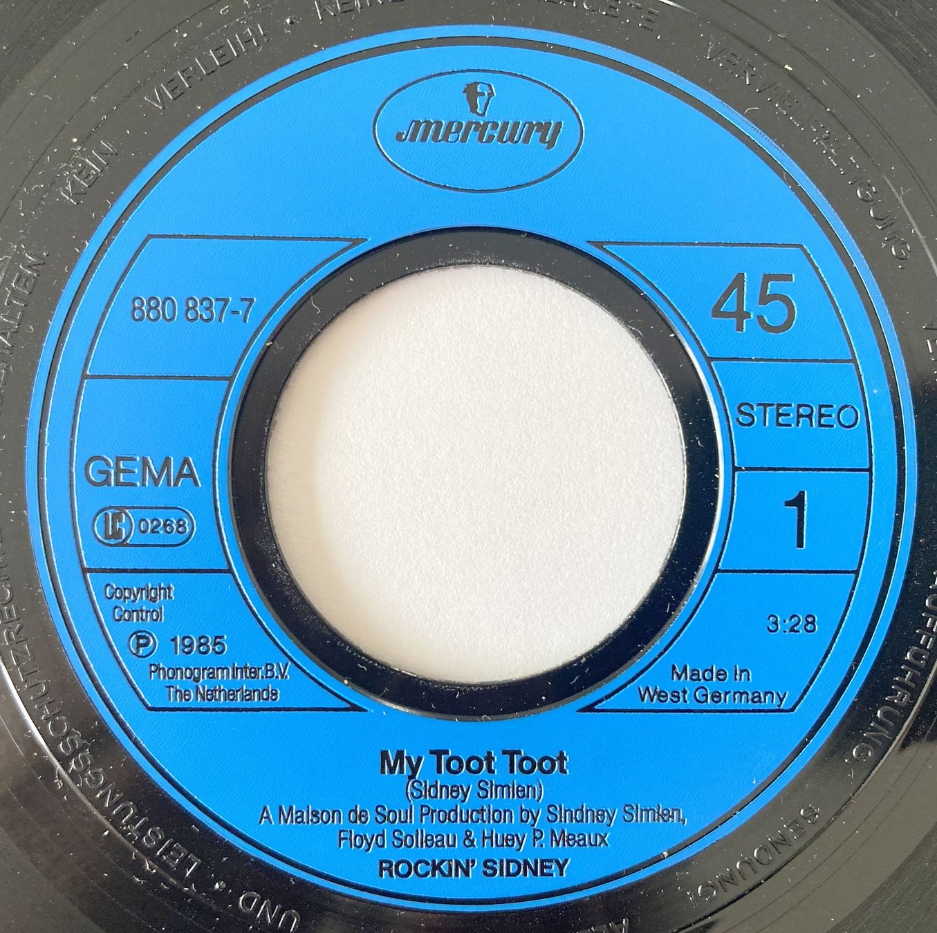Dischi in vinile: ROCKIN' SIDNEY - MY TOOT TOOT – Usato da Bottens venduto da hotter-than-hell 2