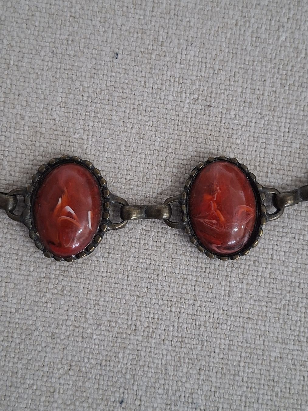 Catenine: Kette mit Rotensteinen Metall antik. – Usato da Glattbrugg venduto da cub_w7l8 2