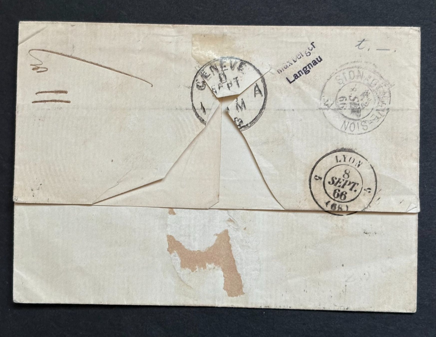 Tutti i francobolli: ZÜRICH-LYON 1866 – Usato da Ostermundigen venduto da Heavenmaus75 4