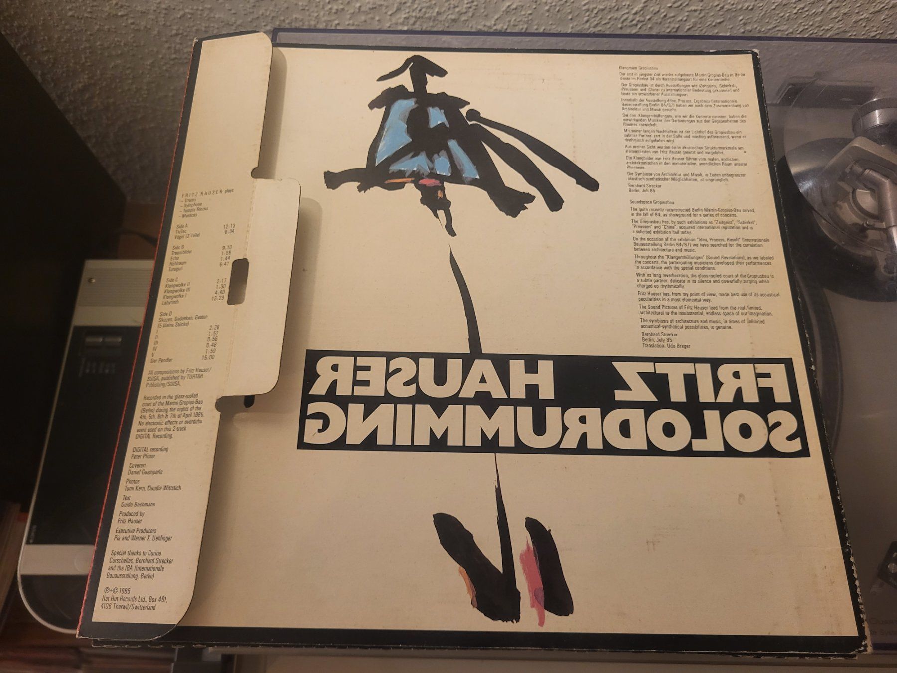 Dischi in vinile: Fritz Hauser – Solodrumming Vinyl 2xLP Box – Usato da Basel venduto da narcisco 1