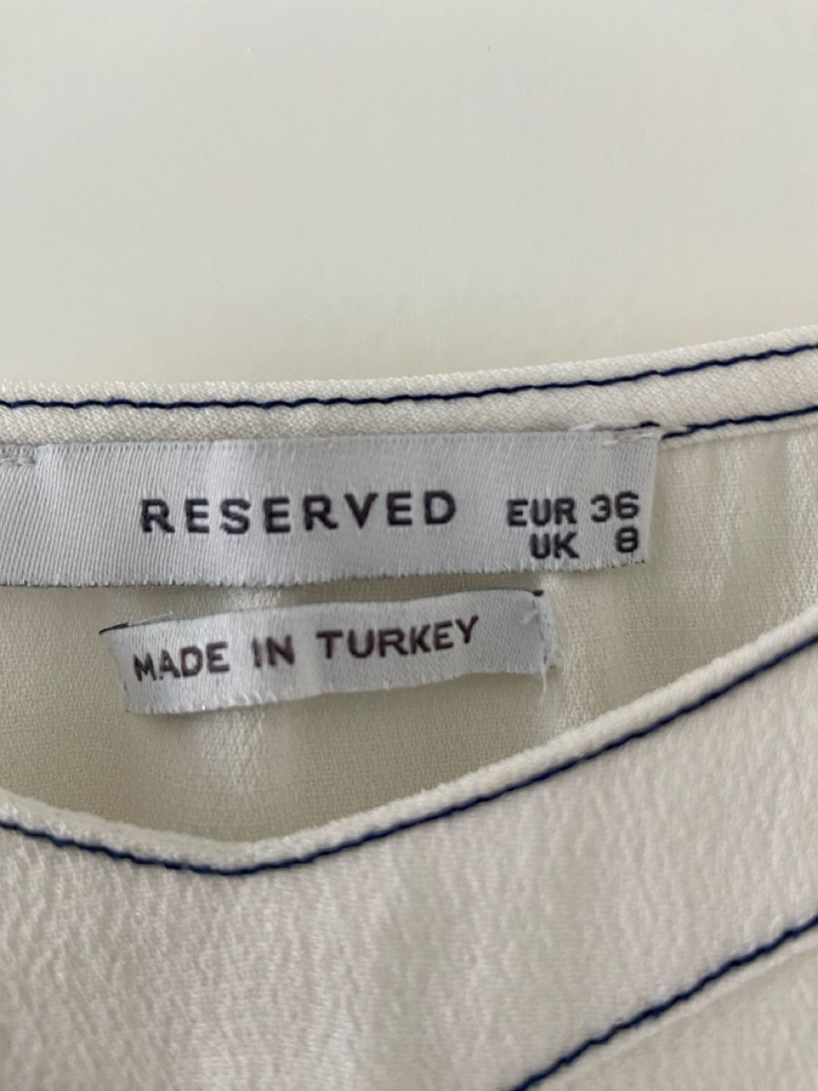 Top: Reserved Summer Top, Size 36, White - Stylish & Light – Usato da Urdorf venduto da anna_de 1