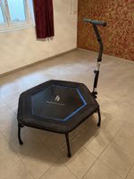 Fitness Trampolin Barbara Klein schwarz mit Haltegriff