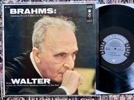 Brahms Bruno Walter Symphony No. 4 - Columbia 1956 LP 🛀