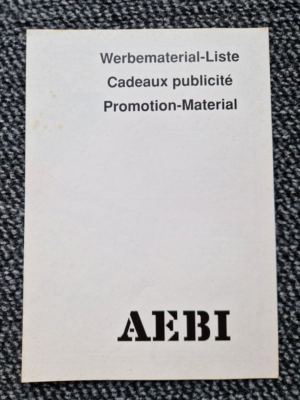 Aebi Trattori: Original Aebi Werbematerial Liste – Usato da Dürnten venduto da Bachtel84