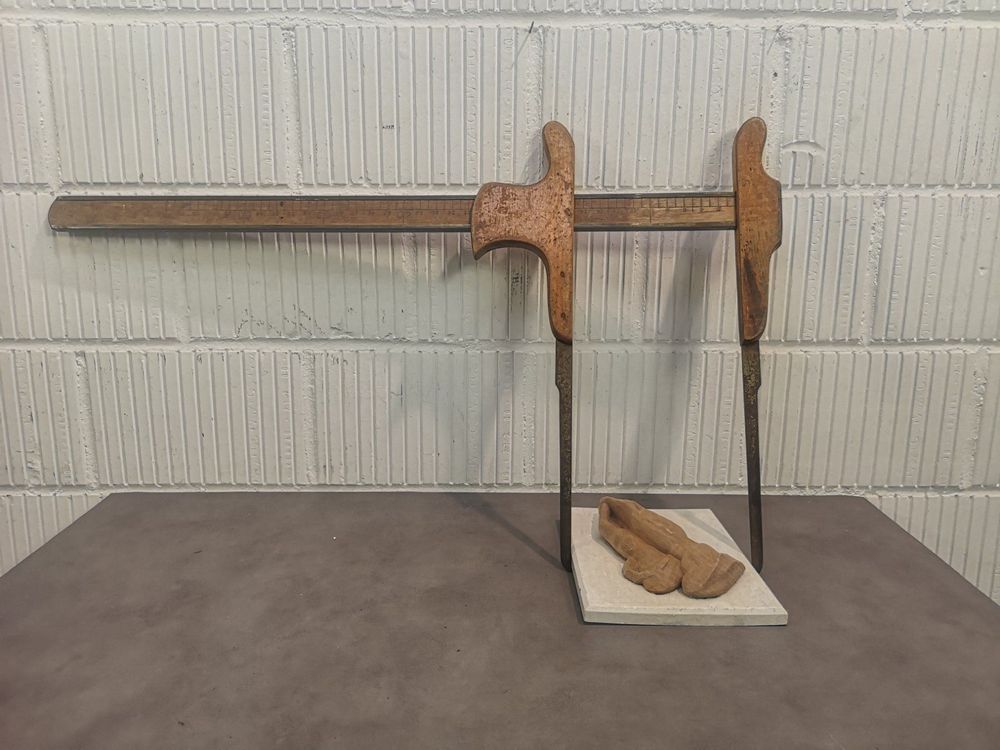 Schiebelehre Messschieber Lineal, Tragbare Doppelskala Im Vintage Stil, Mm/Zoll Messschieber, Langlebiges Messwerkzeug aus Messing für Den Täglichen Gebrauch(80mm