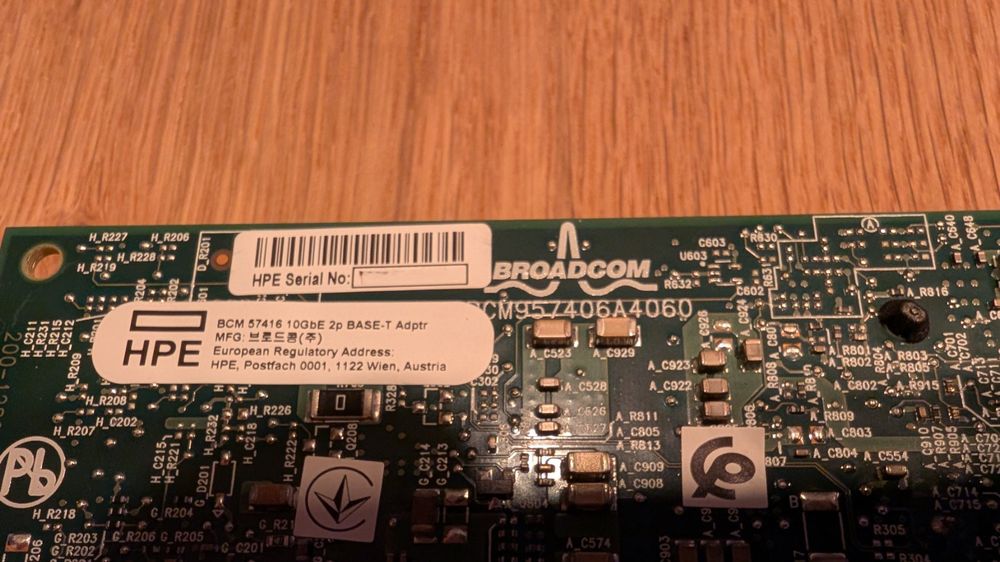 Hewlett Packard Lecteurs & Adaptateurs: 10Gbit Netzwerkkarte "HPE BCM57416", 2x RJ45, 10Gb, PCI-E 8x – D'occasion à Therwil par alphatrianguli 2