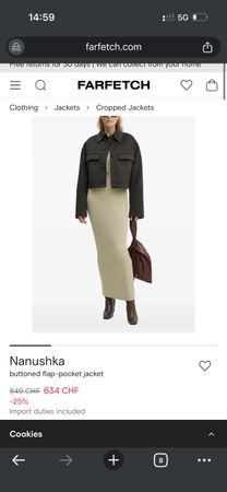 Nanushka NEVELLE Jacket Anthracite Grösse XXS
