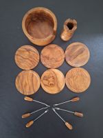 Handgemachtes Apéro-Set aus Olivenholz
