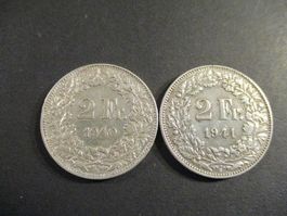 2 x 2.- Fr 1940 + 1941 Superbes pièces  Qualité Top du Top