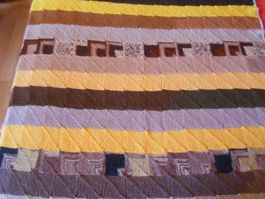 schöne, grosse, handgestrickte-  Wolldecke-HANDARBEIT