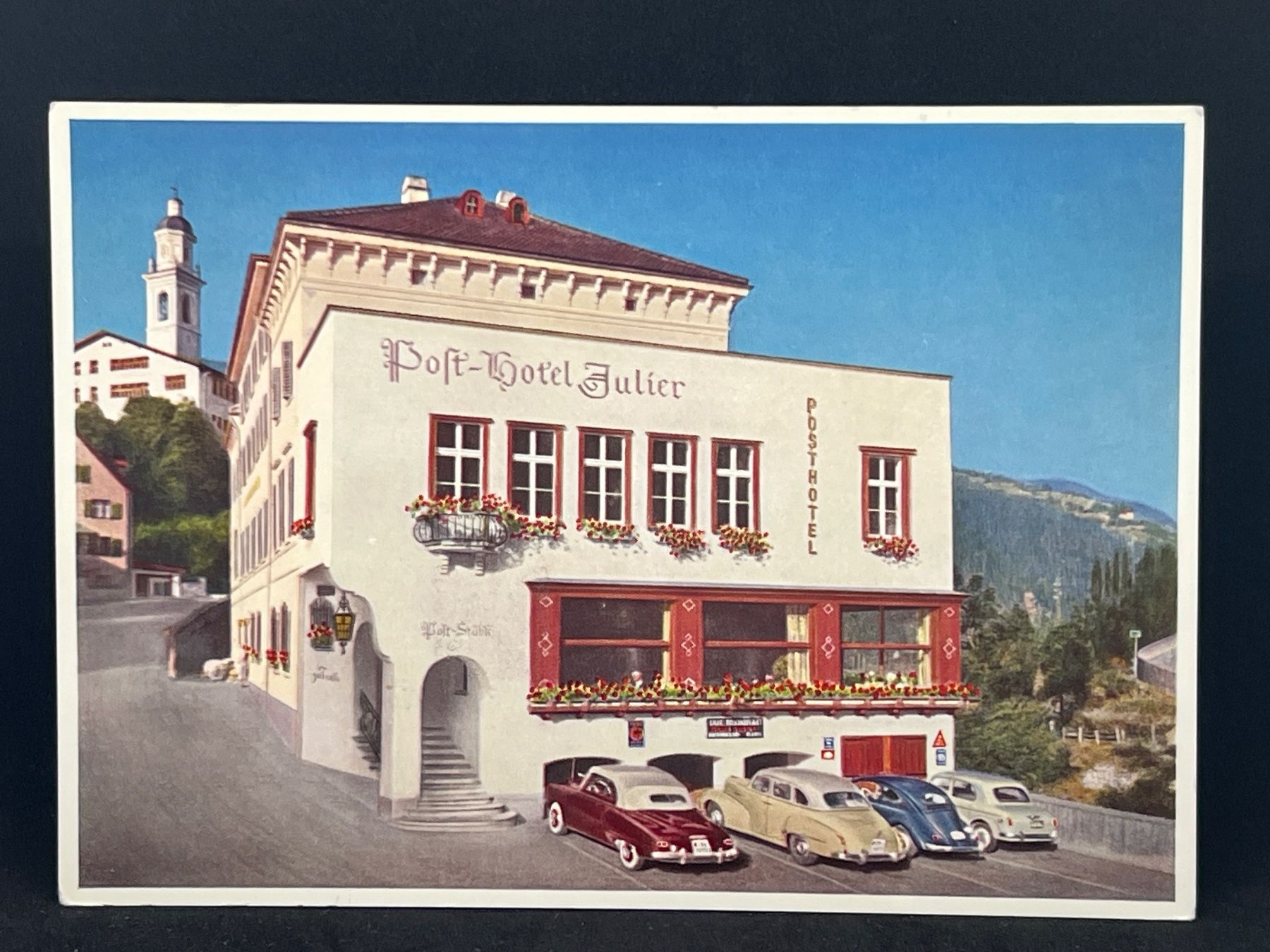 Cartes postales: Posthotel Julier, Tiefencastel – D'occasion à Widnau par Brusi9