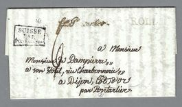 1818, STAB-0 ROLLE + F.co. PONTARLIER, WINKLER UNBEKANNT, R!