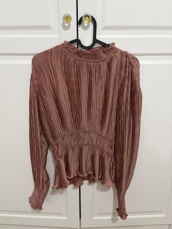 Magnifique blouse plissée rose poudré - Taille M
