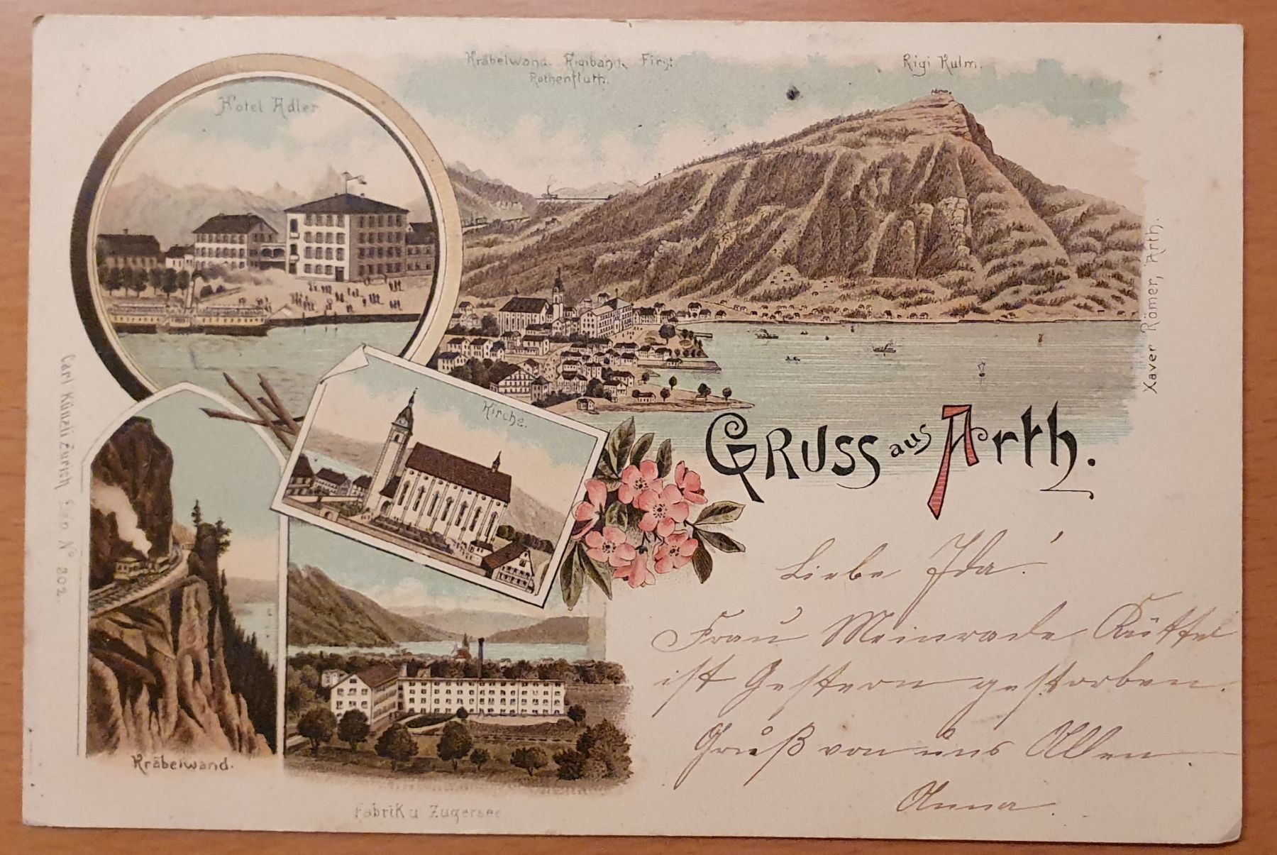 Cartoline postali: Gruss aus Arth 1899 – Usato da Kreuzlingen venduto da Rschweiz1