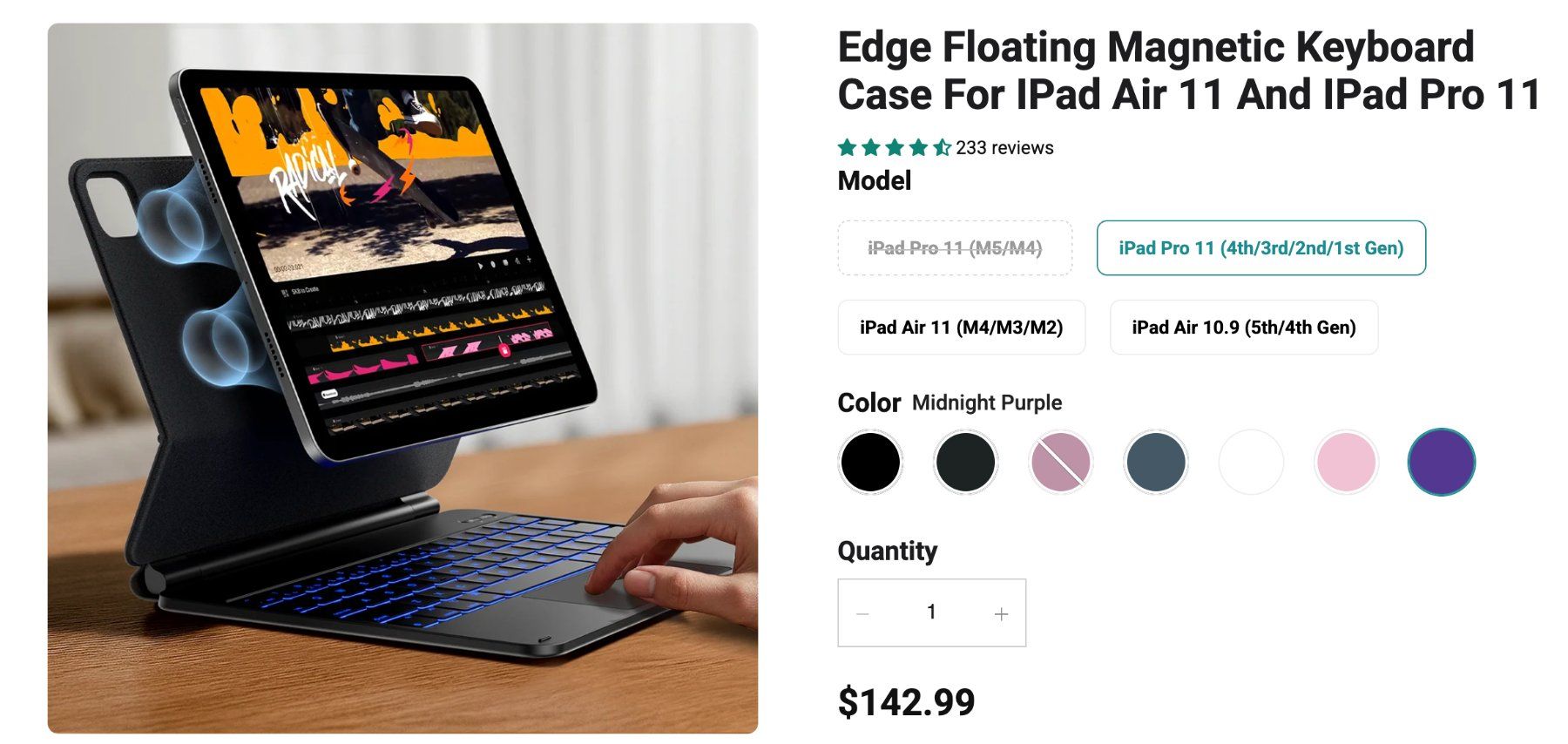 Typecase Floating Case für iPad Pro 11 (1./2./3./4. Gen.) (Gebraucht ...