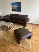 Elegantes braunes De Sede Ledersofa mit Hocker wie neu!