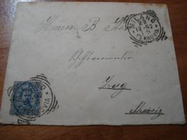 Uralter Brief Milano - Zug, 1892, mit Ankunft-o