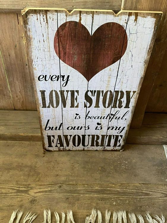 Holz Bild Mit Spruch Herz,Shabby Chic Kaufen auf Ricardo