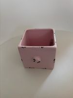 Blumentopf Keramik Rosa mit schwarzem Rand L40-60