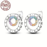 Silber Ohrringe 925 Regenbogen Forever