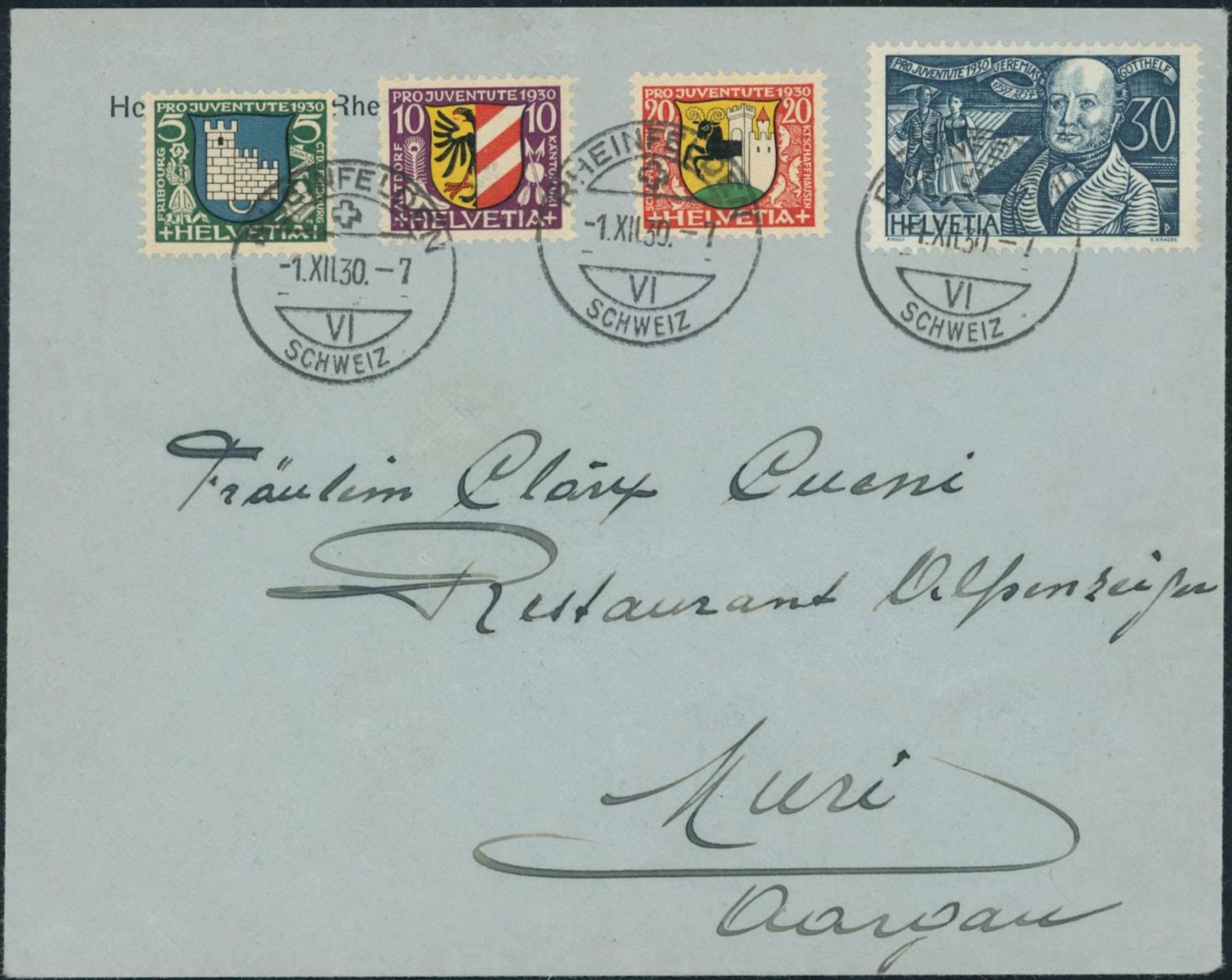 Tutti i francobolli: 1930 - Pro Juventute - FDC ET – Usato da Schindellegi venduto da leecollect