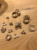 Schmuckset: Goldene Ohrringe, Ohrstecker