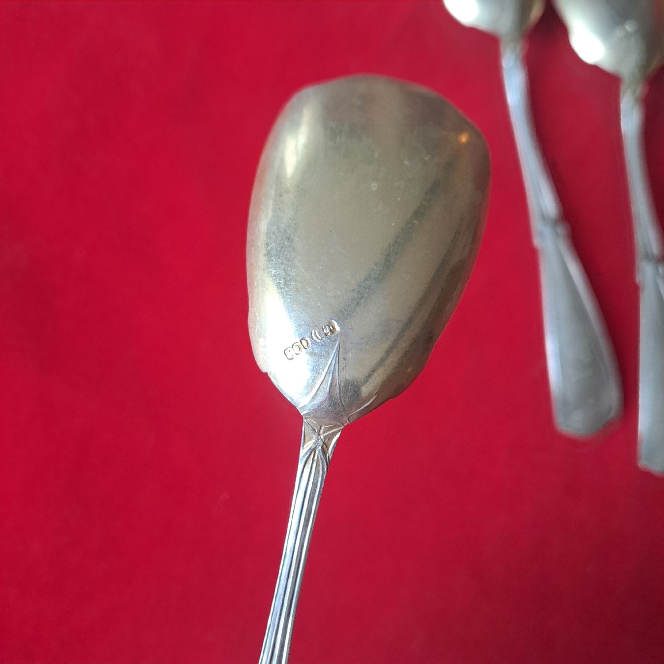Cucchiai: Jugendstil Deutsche  6 Löffel Vergoldet  – Usato da Adliswil venduto da globill 5