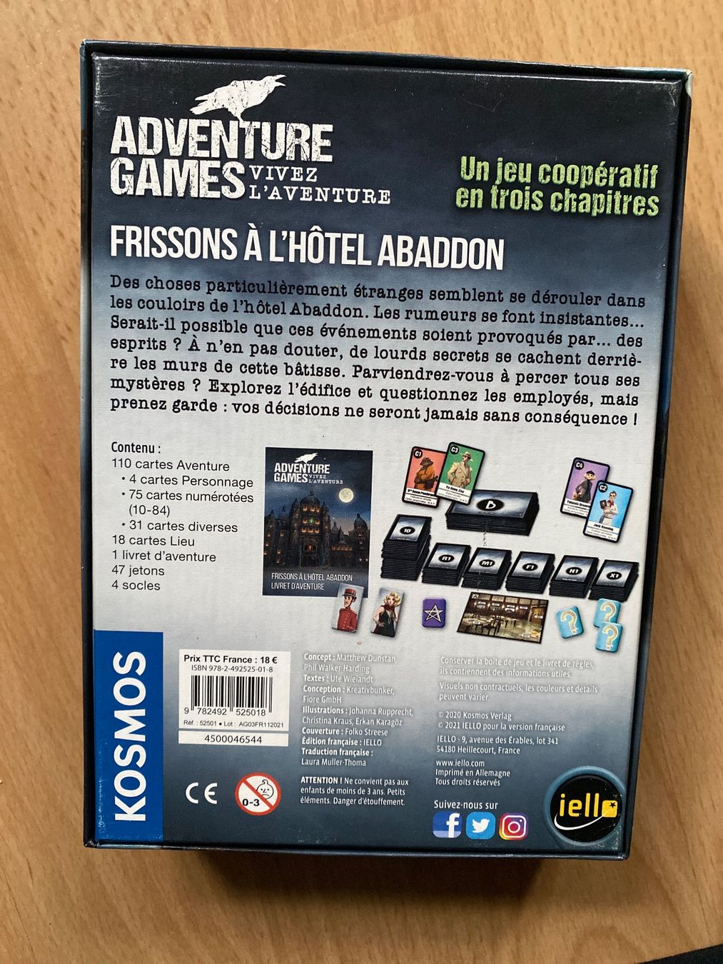 Spiele: Frissons à l'hôtel abaddon – Gebraucht aus La Neuveville von e_perriard 2
