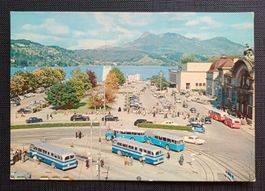 AK Saurer Anhänger LUZERN Bahnhof um 1950