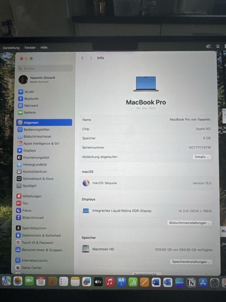 Apple Notebooks: MacBook Pro 14" M3 – Neu (gemäss Beschreibung) aus Birrwil von ydznli 1