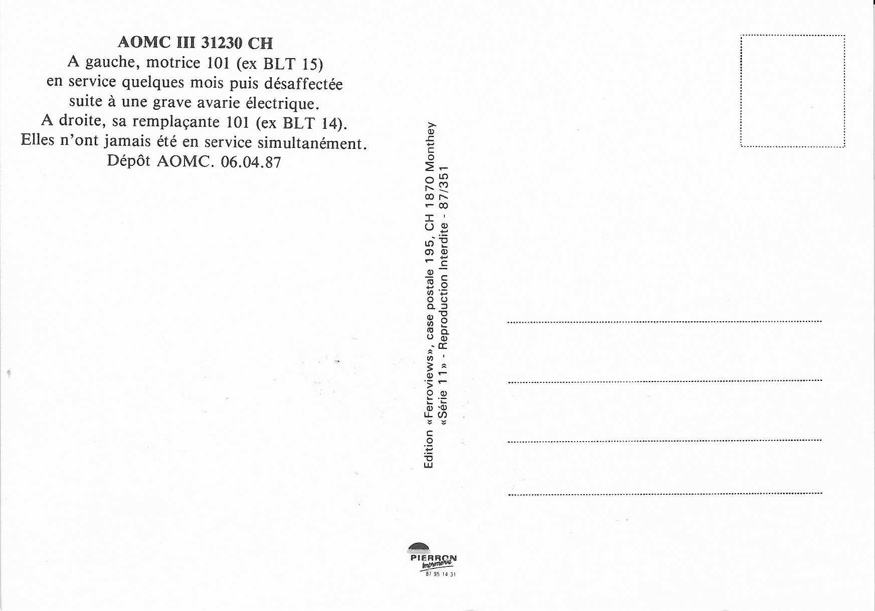 Cartoline postali: AOMC III 31230 CH – Nuovo (secondo la descrizione) da Rothrist venduto da Stranglehold 1