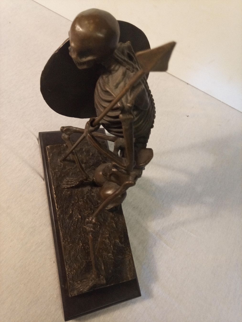 Sculture & Statue: Bronzeskulptur  "der Krieger" oder "Mement Mori" auf Sockel – Usato da basel venduto da markusb07 6